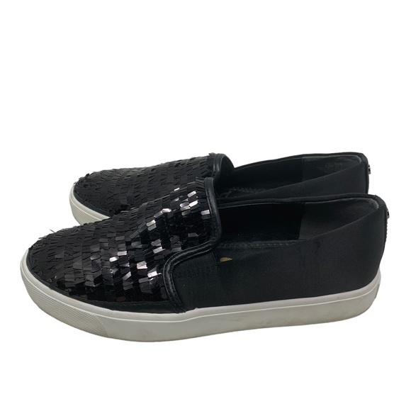 Sam Edelman Elton Black Sequin Slip-On Sneakers Loafers Size 8.5 - Picture 4 of 9